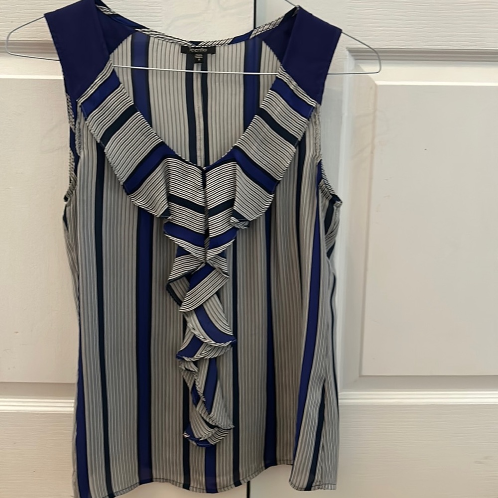 Sleeveless silk blouse